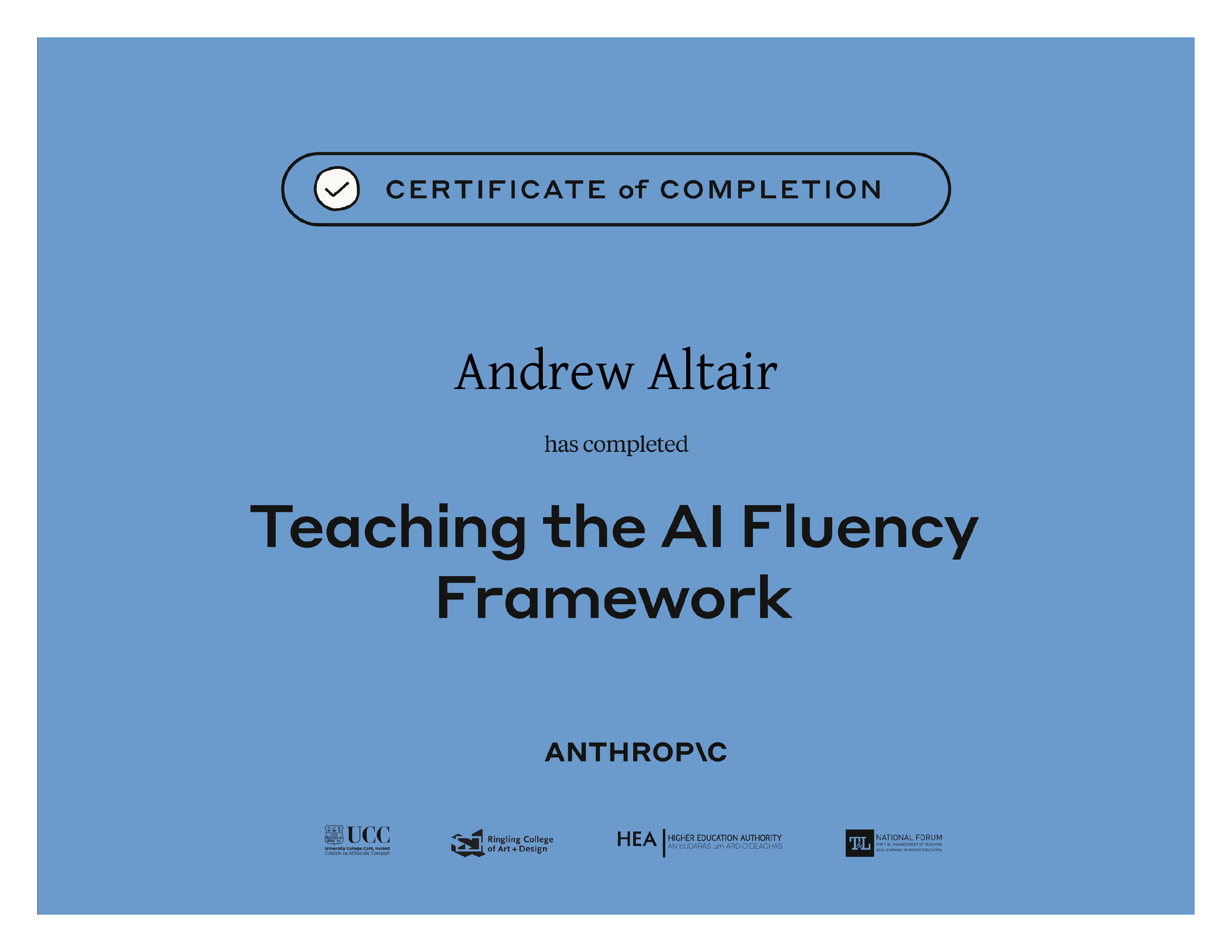 Teaching the AI Fluency Framework
